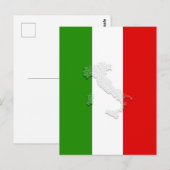 Italiaanse vlag briefkaart (Voorkant / Achterkant)