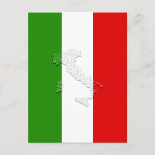 Italiaanse vlag briefkaart (Voorkant)