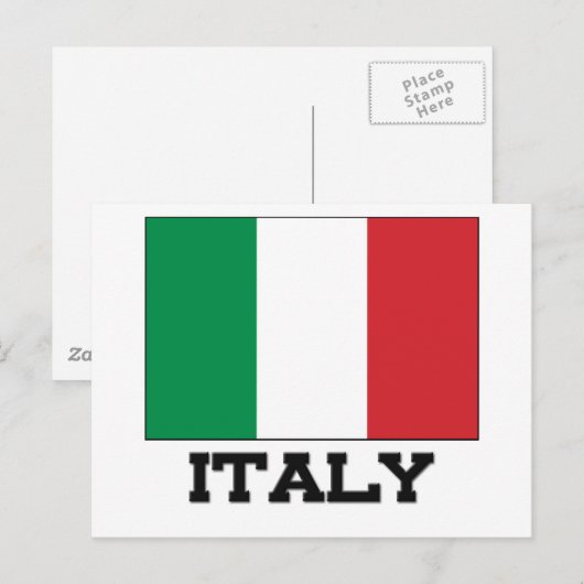 Italiaanse vlag briefkaart (Voorkant / Achterkant)