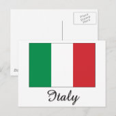 Italiaanse vlag briefkaart (Voorkant / Achterkant)