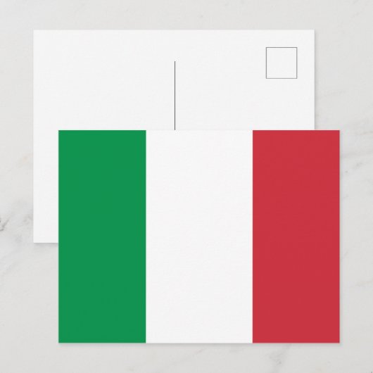 Italiaanse vlag briefkaart (Voorkant / Achterkant)