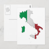 Italiaanse vlag briefkaart (Voorkant / Achterkant)