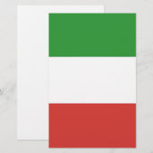 Italiaanse vlag briefpapier (Voorkant / Achterkant)