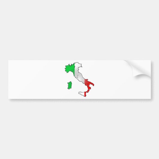 Italiaanse vlag bumpersticker (Voorkant)