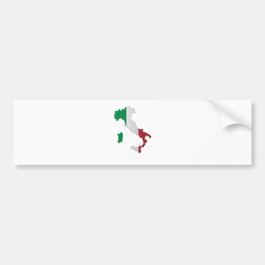 Italiaanse vlag bumpersticker (Voorkant)