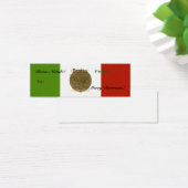 Italiaanse vlag Buon Natale Kerstcadeau Label Mini Visitekaartjes (Bureau)