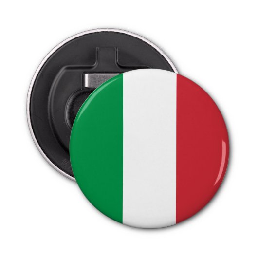 Italiaanse vlag button flesopener (Voorkant)