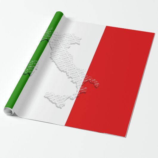 Italiaanse vlag cadeaupapier (Uitgerold)