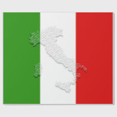 Italiaanse vlag cadeaupapier (Vlak)