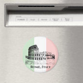 Italiaanse vlag Colosseum Design Magnet (Insitu (Vaatwasser))