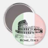 Italiaanse vlag Colosseum Design Magnet (Voorkant / Achterkant)