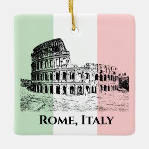 Italiaanse vlag Colosseum Design Ornament