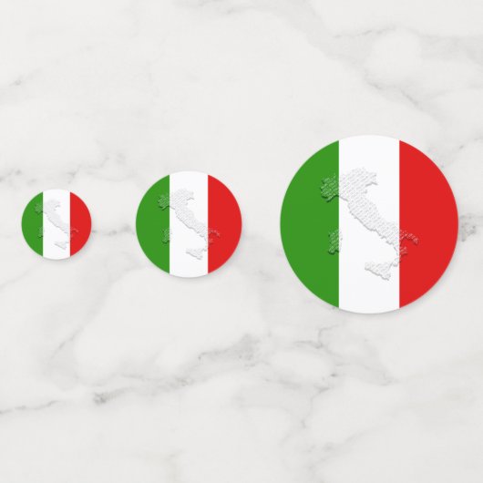 Italiaanse vlag confetti (Achterkanten)