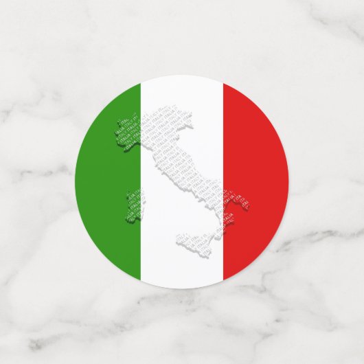 Italiaanse vlag confetti (Kleine voorkant)