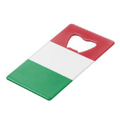 Italiaanse vlag creditkaart flessenopener (Achterkant Gekanteld)