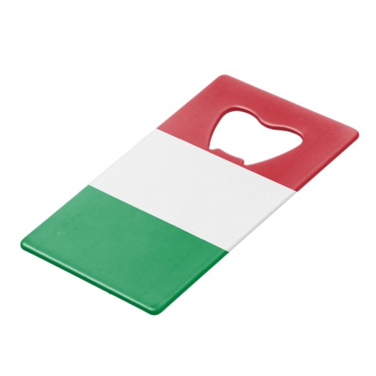Italiaanse vlag creditkaart flessenopener (Achterkant Gekanteld)