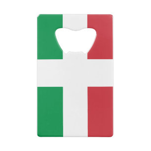 Italiaanse vlag creditkaart flessenopener