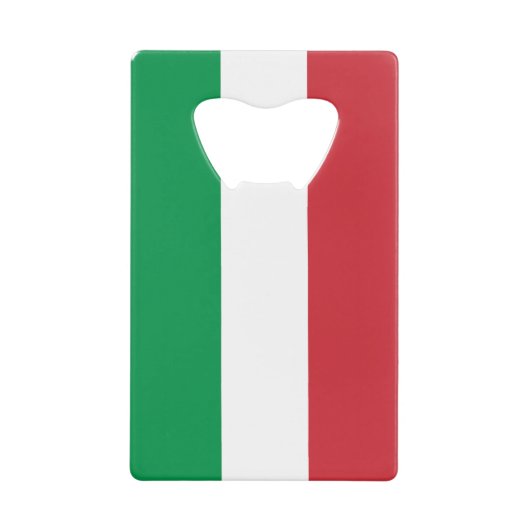 Italiaanse vlag creditkaart flessenopener (Voorkant)
