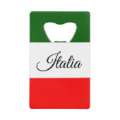 Italiaanse vlag creditkaart flessenopener (Voorkant)