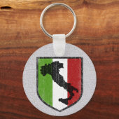 Italiaanse Vlag Crest Laars Middeleeuws Sleutelhanger (Voorkant)