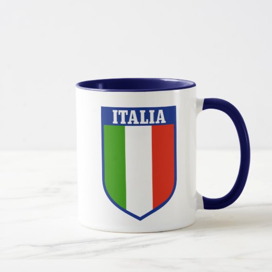 Italiaanse Vlag Crest Mok (Rechts)
