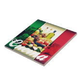 Italiaanse vlag Cucina Tegeltje (Zijkant)