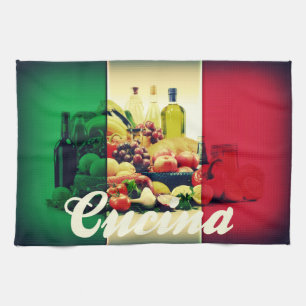 Italiaanse vlag Cucina Theedoek