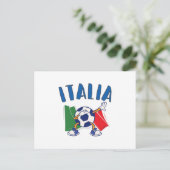 Italiaanse vlag Dabbing Voetbal Briefkaart (Staand voorkant)