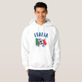 Italiaanse vlag Dabbing Voetbal Hoodie (Voorkant volledig)