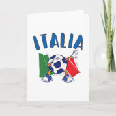 Italiaanse vlag Dabbing Voetbal Kaart (Voorkant)