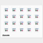 Italiaanse vlag Dabbing Voetbal Ronde Sticker (Vel)