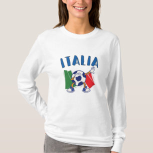 Italiaanse vlag Dabbing Voetbal T-shirt