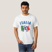 Italiaanse vlag Dabbing Voetbal T-shirt (Voorkant volledig)