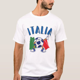 Italiaanse vlag Dabbing Voetbal T-shirt