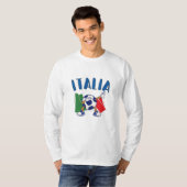 Italiaanse vlag Dabbing Voetbal T-shirt (Voorkant volledig)