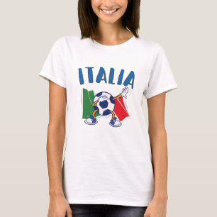 Italiaanse vlag Dabbing Voetbal T-shirt