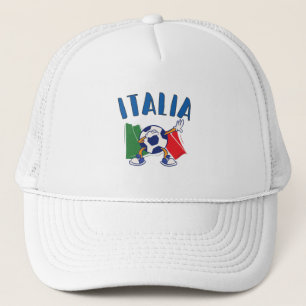 Italiaanse vlag Dabbing Voetbal Trucker Pet