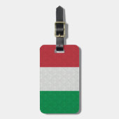 Italiaanse vlag - Damaspatroon Bagagelabel (Voorkant verticaal)