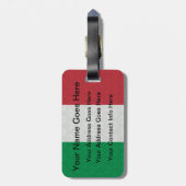 Italiaanse vlag - Damaspatroon Bagagelabel (Achterkant verticaal)