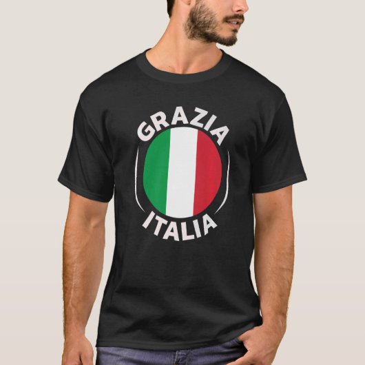 Italiaanse vlag Design voor alle trotse Italianen T-shirt (Voorkant)
