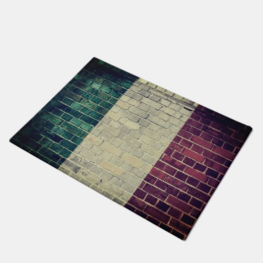 Italiaanse vlag Deurmat (Schuin)