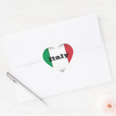 Italiaanse vlag Donkere rand Hart Sticker (Envelop)