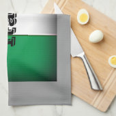 Italiaanse vlag Donkere rand Theedoek (Quarter Fold)