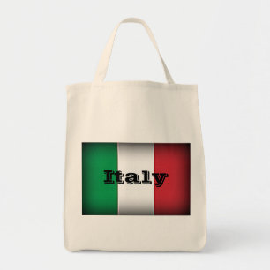 Italiaanse vlag Donkere rand Tote Bag