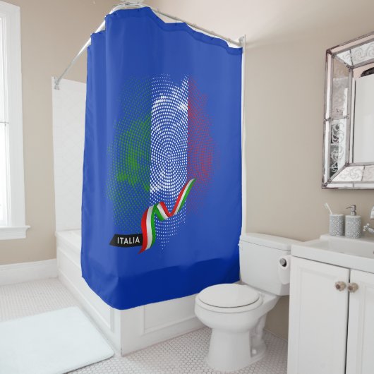 Italiaanse vlag douchegordijn (In situ)