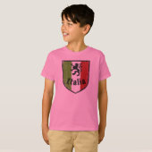 Italiaanse vlag embleem kinder T-shirt (Voorkant volledig)