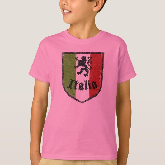 Italiaanse vlag embleem kinder T-shirt (Voorkant)