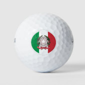 Italiaanse vlag, Emblem & Golfing Italië/Golfbal Golfballen (Voorkant)