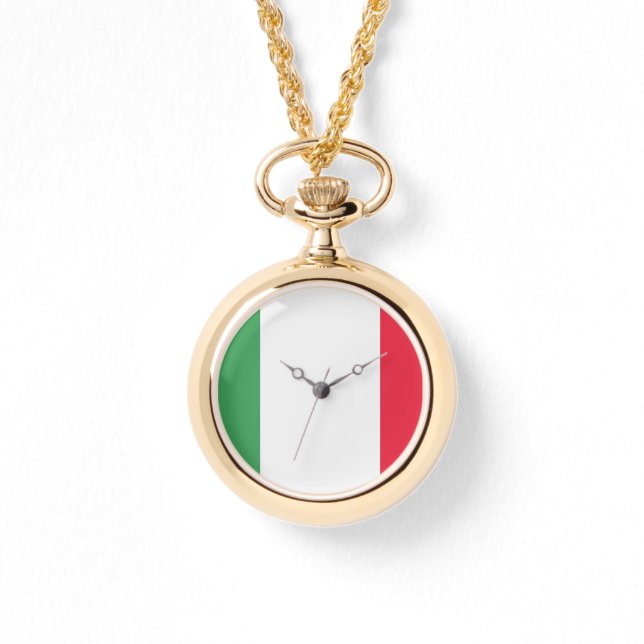 Italiaanse vlag Emblem Horloge (Voorkant)