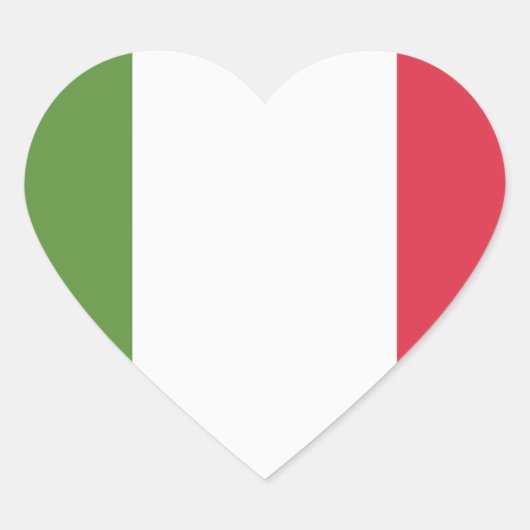 Italiaanse vlag - emoji Twitter Hart Sticker (Voorkant)